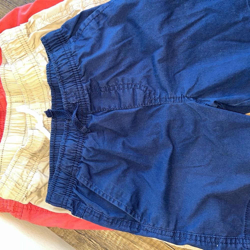Kids Cat & Jack + Wonder Nation Shorts Bundle. Salmon, Tan, & Navy Blue
